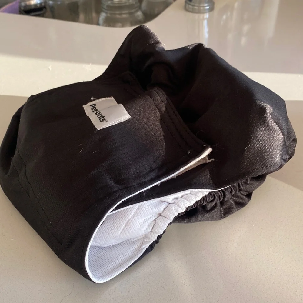 Pet Parents Large Washable Dog Belly Band ( 1 black ) Male Dog Diaper